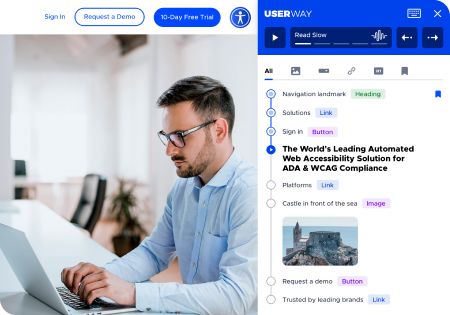 L'Accessibility Editor di Userway